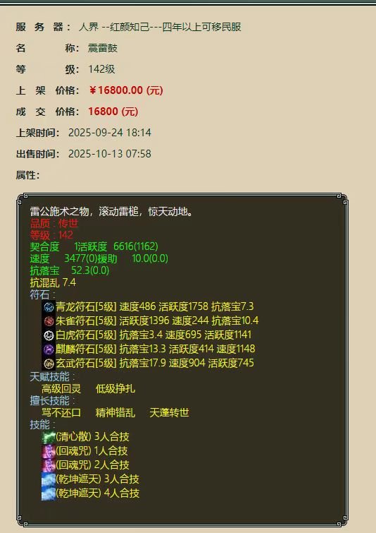 3，第三次成交，又掉三级，142级，16800元.jpg